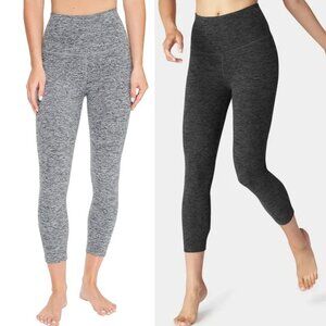 Beyond Yoga High Waisted Capri Leggings Dark Black Charcoal Grey Spacedye LOT